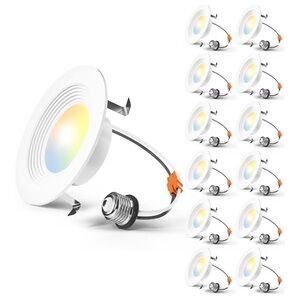 NIB Amico 4 Inch 5CCT LED Recessed Lighting 12-Pack | White